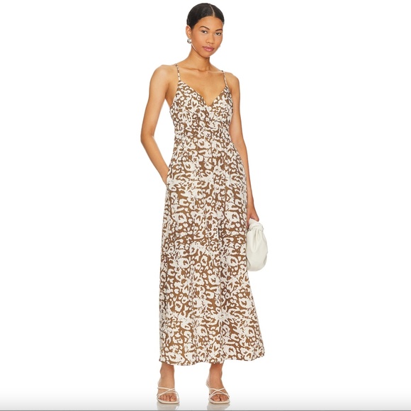 Rails Justine Nylon Midi Dress in Sepia Cheetah, Size Small, New with Tags! - Picture 1 of 12